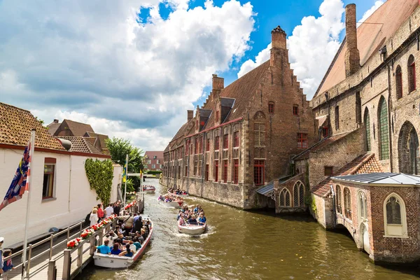Bruges Belçika Haziran 2016 Turistik Bir Güzel Yaz Günü Bruges — Stok fotoğraf