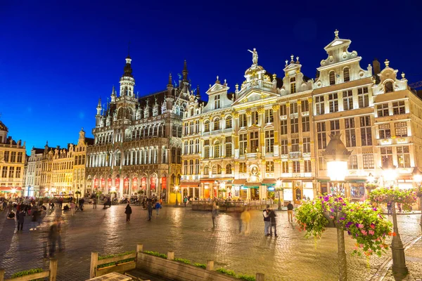Bryssel Belgien Juni 2016 Grand Place Bryssel Vacker Sommar Nigth — Stockfoto