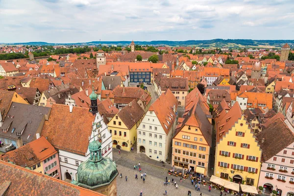 Prothenburg Almanya Haziran 2016 Anoramic Hava Görünümünde Rothenburg Bir Güzel — Stok fotoğraf