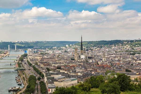 Rouen Frankrike Juni 2016 Panorama Flygfoto Över Rouen Vacker Sommardag — Stockfoto