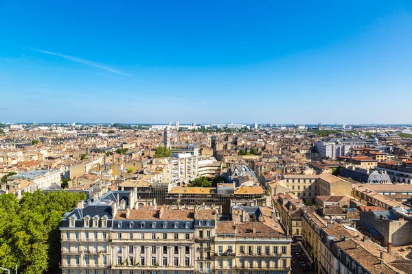 Bordeaux Francja Czerwca 2016 Panoramiczny Widok Lotu Ptaka Bordeaux Piękny — Zdjęcie stockowe