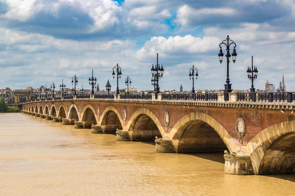 Bordeaux Fransa Haziran 2016 Pont Pierre Eski Taşlı Bridge Bordeaux — Stok fotoğraf