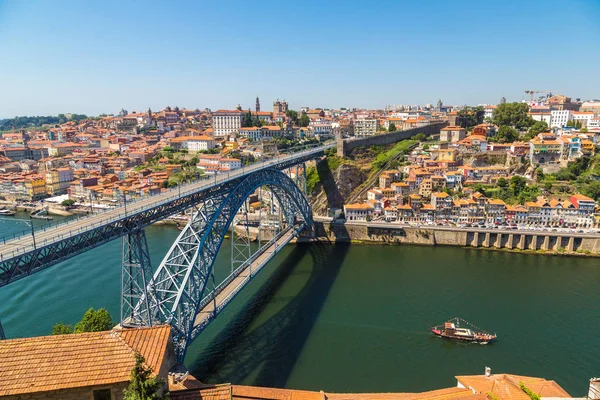 Porto Portugal Juni 2016 Panoramaaufnahme Der Dom Luis Brücke Porto — Stockfoto