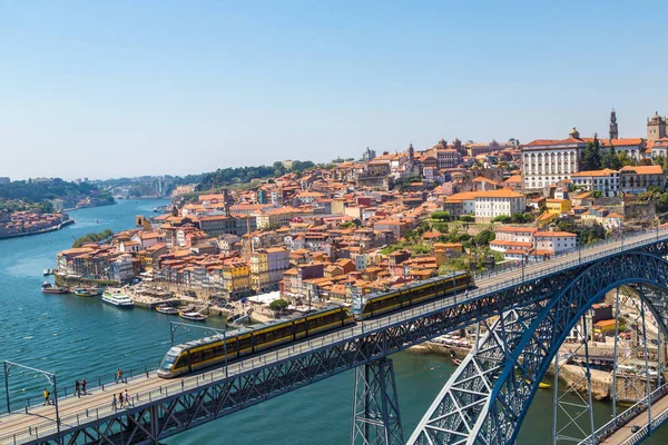 Porto Portugal Juni 2016 Panoramaaufnahme Der Dom Luis Brücke Porto — Stockfoto