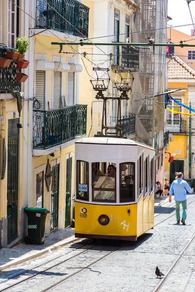 Lisabon Portugalsko Června 2016 Gloria Funicular City Centru Lisabonu Krásný — Stock fotografie