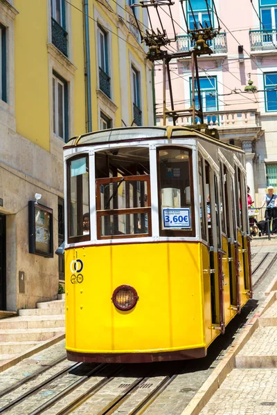 Λισαβόνα Πορτογαλία Ιουνίου 2016 Γκλόρια Τελεφερίκ Στο Πόλης Κέντρο Της — Φωτογραφία Αρχείου