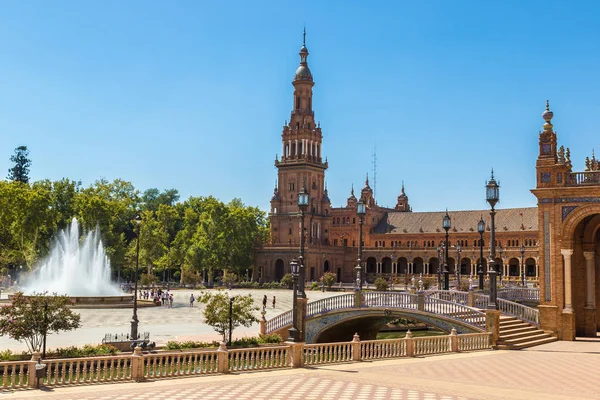 Sevilla Spanien Juni 2016 Spanska Torget Plaza Espana Sevilla Vacker — Stockfoto