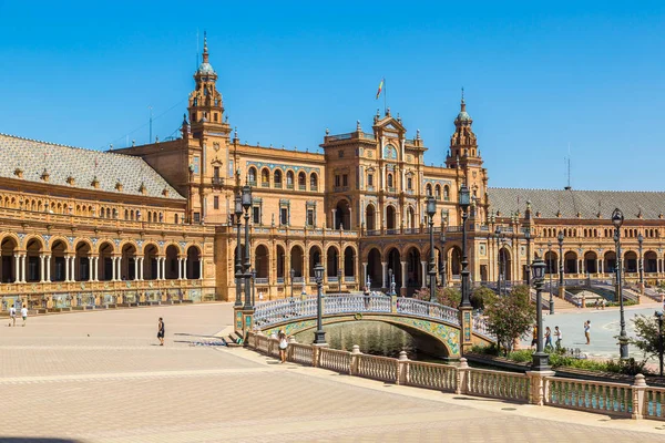 Sevilla Spanien Juni 2016 Spanska Torget Plaza Espana Sevilla Vacker — Stockfoto