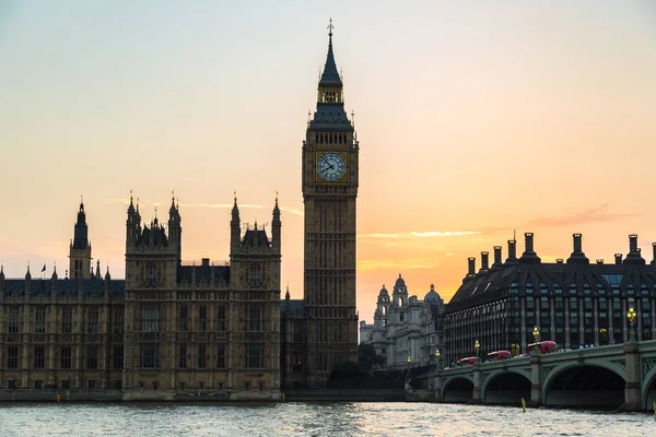 Londen Verenigd Koninkrijk Juni 2016 Big Ben Houses Parliament Westminster — Stockfoto