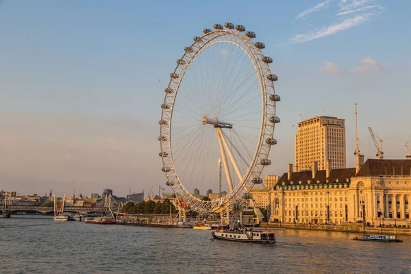 London Zjednoczone Królestwo Czerwca 2016 Londyńskie Oko Duży Diabelski Młyn — Zdjęcie stockowe