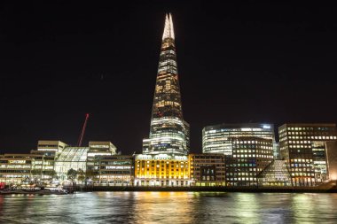 London, Büyük Britanya - 14 Haziran 2016: gece manzara görünümü Londra, İngiltere, Birleşik Krallık 