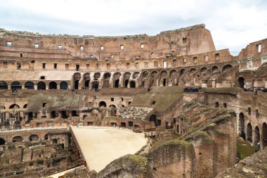 Rome, İtalya - 25 Aralık 2016: Roma, İtalya bir kış günü'efsanevi Coliseum