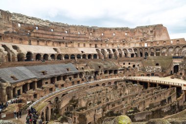Rome, İtalya - 25 Aralık 2016: Roma, İtalya bir kış günü'efsanevi Coliseum