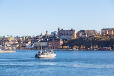 Stockholm, İsveç - 22 Mayıs: Gamla Stan, Stockholm eski bölümü güneşli bir günde, İsveç üzerinde 22 Mayıs 2017
