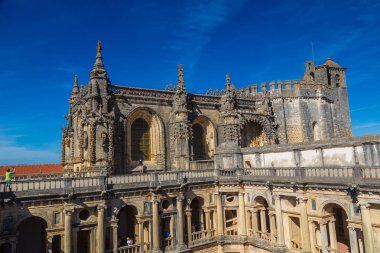 Tomar, Portekiz - 12 Haziran 2017: Bir güzel yaz günü, Portekiz tomar Ortaçağ Templar Şato