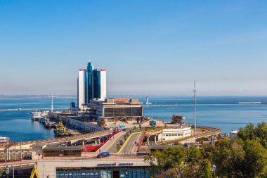 Odessa, Ukrayna - 23 Ağustos 2017: Panoramik Odessa, Ukrayna güzel yaz günde üzerinde 23 Ağustos 2017