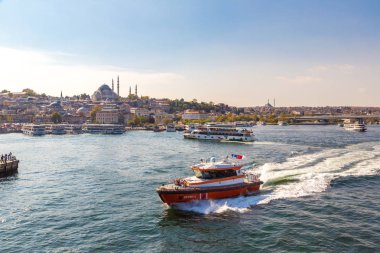 Istanbul, Türkiye - 26 Temmuz 2017: Istanbul görünümü, Türkiye'de bir güzel yaz günü