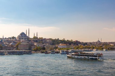 Istanbul, Türkiye - 26 Temmuz 2017: Istanbul görünümü, Türkiye'de bir güzel yaz günü