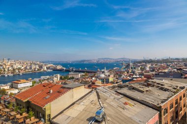 Istanbul, Türkiye - 26 Temmuz 2017: Istanbul görünümü, Türkiye'de bir güzel yaz günü