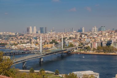 Istanbul, Türkiye - 26 Temmuz 2017: Istanbul görünümü, Türkiye'de bir güzel yaz günü