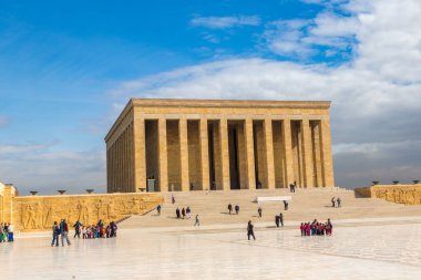 Ankara, Türkiye - 29 Temmuz 2017: Anitkabir, Atatürk, bir güzel yaz günü Ankara'da Türbesi