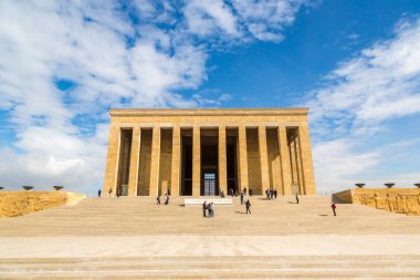 Ankara, Türkiye - 29 Temmuz 2017: Anitkabir, Atatürk, bir güzel yaz günü Ankara'da Türbesi