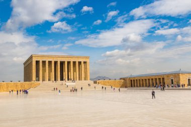 Ankara, Türkiye - 29 Temmuz 2017: Anitkabir, Atatürk, bir güzel yaz günü Ankara'da Türbesi
