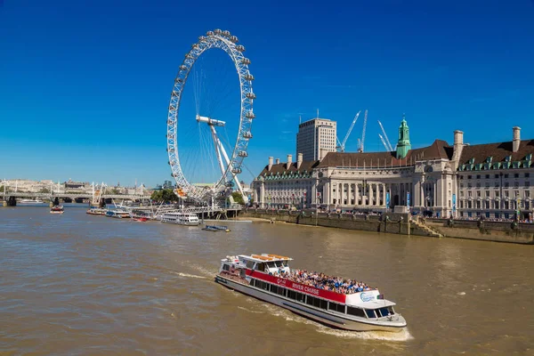 London Zjednoczone Królestwo Czerwca 2016 Londyńskie Oko Duży Diabelski Młyn — Zdjęcie stockowe