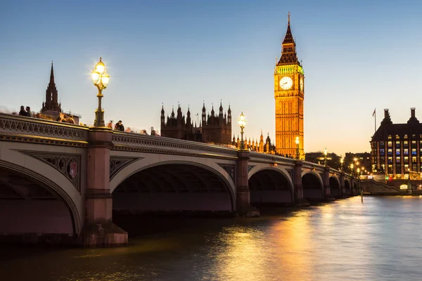 Londres Reino Unido Junho 2016 Big Ben Casas Parlamento Ponte — Fotografia de Stock