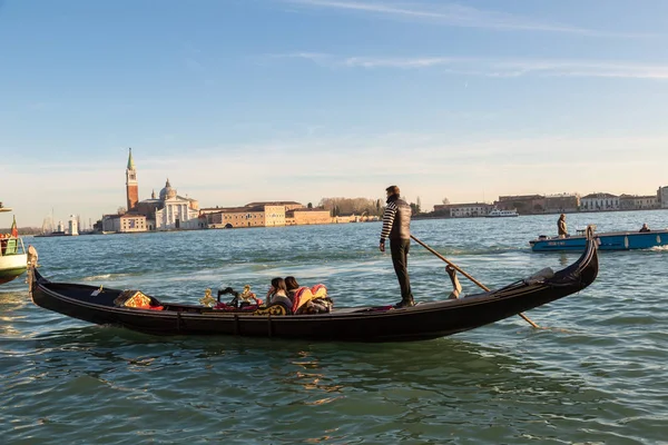 Venedig Italien Juni 2016 Gondel Auf Dem Canal Grande Venedig — Stockfoto