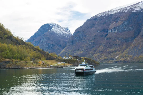 Flam Norway May Ferry Ship Norway Sunny Day May 2017 — Stock Photo, Image
