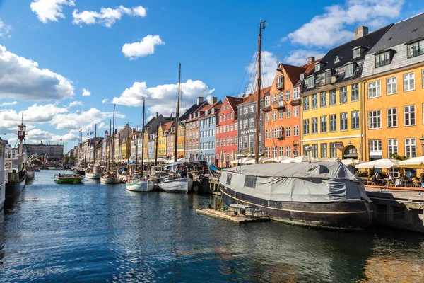 Copenhagen Denmark May Nyhavn District One Most Famous Beautiful Landmark — Stock Photo, Image