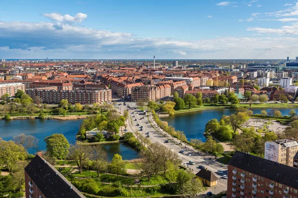 Copenhagen Danimarka Mayıs Kopenhag Danimarka Güneşli Bir Gün Havadan Görünümü — Stok fotoğraf