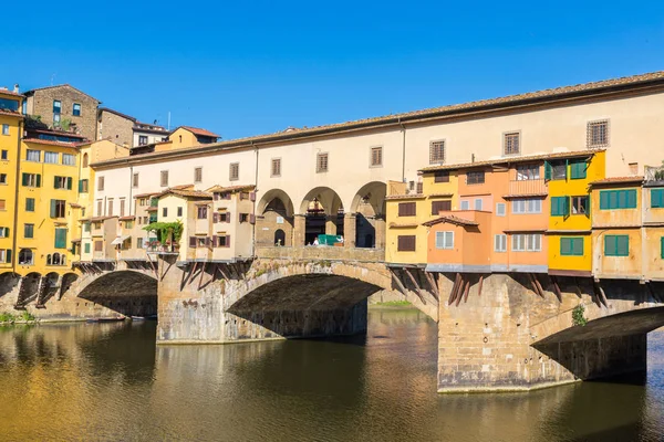 Florence Talya Temmuz 2017 Ponte Vecchio Bridge Bir Güzel Yaz — Stok fotoğraf