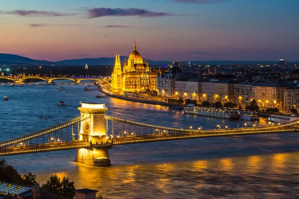 Istanbul Turecko Července 2017 Panoramatický Pohled Budapešť Budovy Parlamentu Maďarsku — Stock fotografie