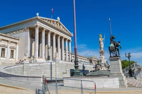 Wien Österreich Juli 2017 Österreichisches Parlament Wien Österreich Einem Schönen — Stockfoto