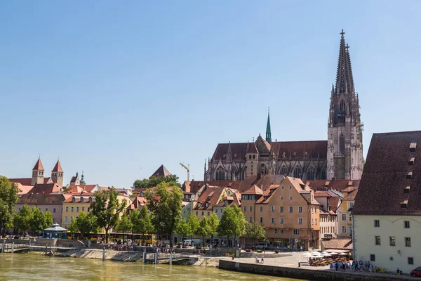 Regensburg Almanya Temmuz 2017 Regensburg Katedrali Bir Güzel Yaz Günü — Stok fotoğraf