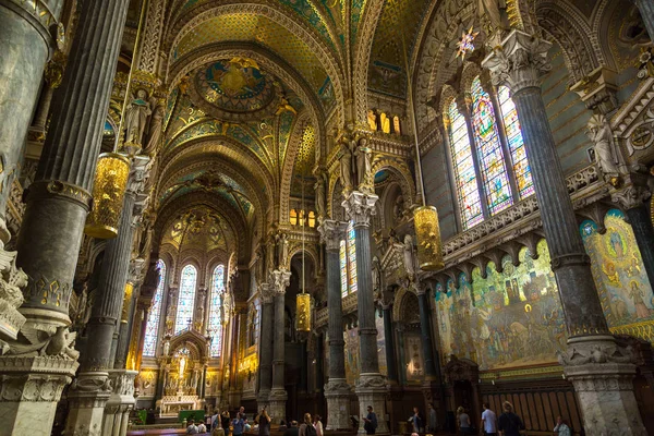 Lyon France July 2017 Interior Basilica Notre Dame Fourviere Lyon — Stock Photo, Image