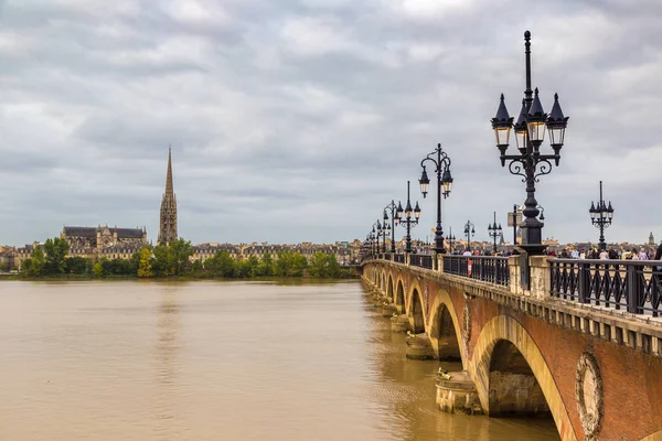 Lyon Francie Července 2017 Pont Pierre Staré Kamenné Mostu Bordeaux — Stock fotografie