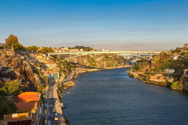 Porto Portugal Junho 2017 Vista Aérea Panorâmica Porto Num Lindo — Fotografia de Stock