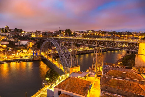 Porto Portugal June 2017 Panoramic Aerial View Dom Luis Bridge — Stock Photo, Image