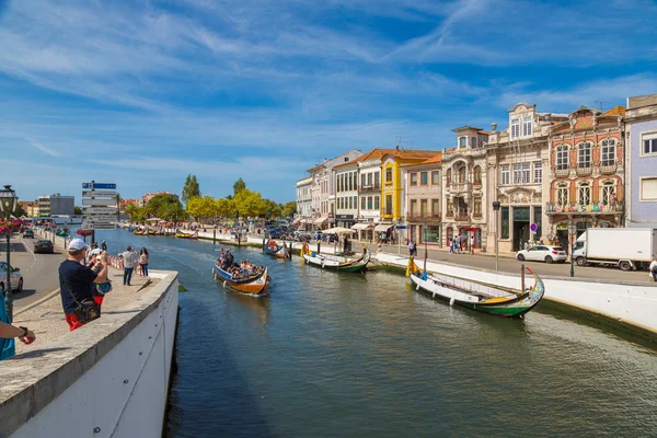 Aveiro Portekiz Temmuz 2017 Şehrin Ana Kanalda Bir Güzel Yaz — Stok fotoğraf