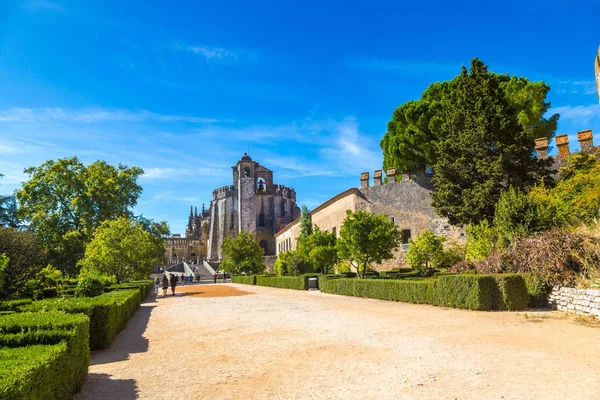 Tomar Portugalia Czerwca 2017 Zamek Średniowieczny Templariuszy Tomar Piękny Letni — Zdjęcie stockowe