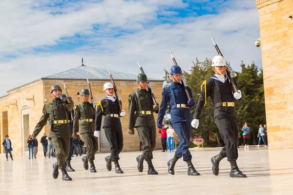 Ankara Törökország 2017 Július Anitkabir Ankarában Gárda Shift Ünnepség Törökország — Stock Fotó