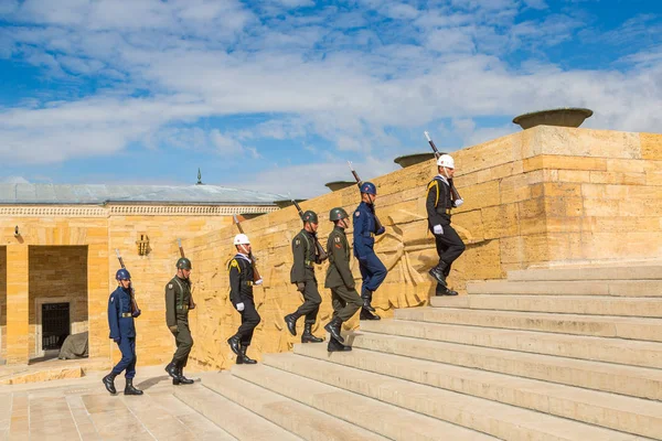 Ankara Turkije Juli 2017 Verschuiving Van Garde Anitkabir Ankara Ceremonie — Stockfoto