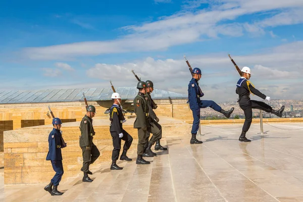 Ankara Turkiet Juli 2017 Anitkabir Ankara Vakten Skifta Ceremoni Turkiet — Stockfoto