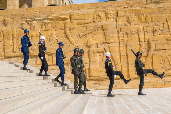 Ankara Turquía Julio 2017 Anitkabir Ankara Ceremonia Cambio Guardia Turquía — Foto de Stock