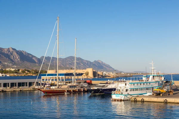 Kyrenia North Cyprus July 2017 Panorama Kyrenia Girne Harbour North — Stock Photo, Image