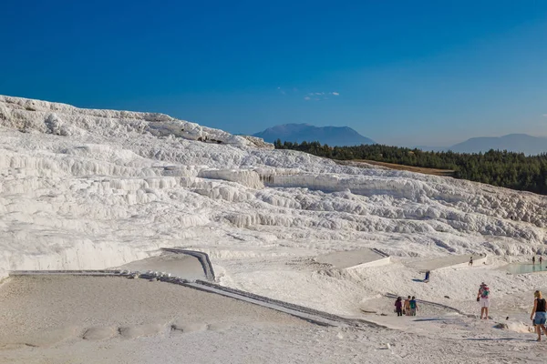 Pamukkale Turquía Julio 2017 Piscinas Terrazas Travertinas Pamukkale Turquía Hermoso —  Fotos de Stock