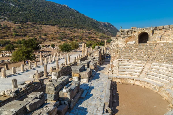 Ephesus Turquía Julio 2017 Odeón Pequeño Teatro Antigua Ciudad Éfeso — Foto de Stock